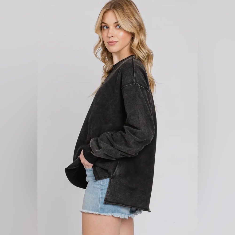 Black Oversized Sweatshirt